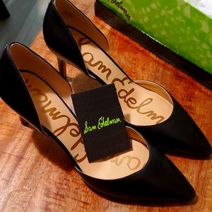 Sam Edelman Black Leather Shoes Brand New in the box size 9.5 2.5" heels